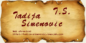 Tadija Simenović vizit kartica